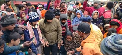 bihar news truck bike collision businessman dead son injured madhepura bihar raod accident