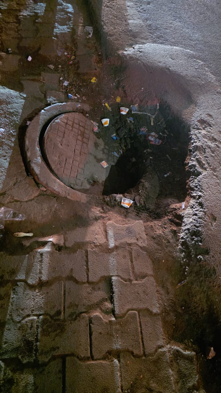 Open drains are causing accidents in fog