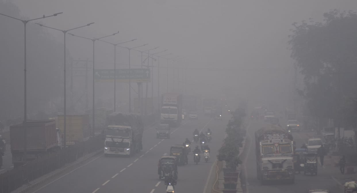 Fog: Vehicles slow to a crawl due to zero visibility, trains and flights delayed
