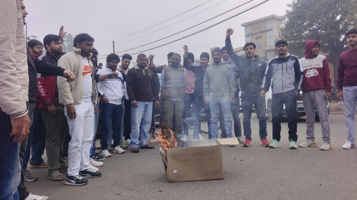 Allegations of ignoring the reservation policy in teacher recruitment; strong protests against the Vice-Chancellor.