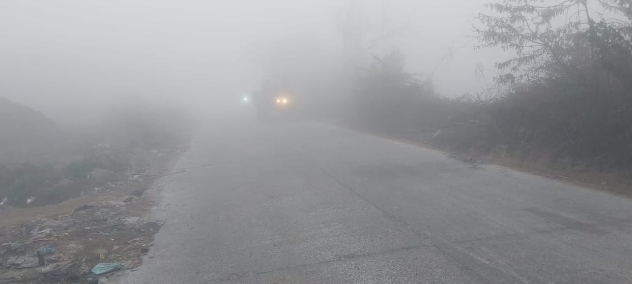 The impact of the fog... visibility was less than five meters, and the Patalkot Express arrived six hours late.