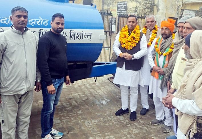 Water tankers were dedicated to the villagers in Zafarapur and Bhaura Rasulpur.
