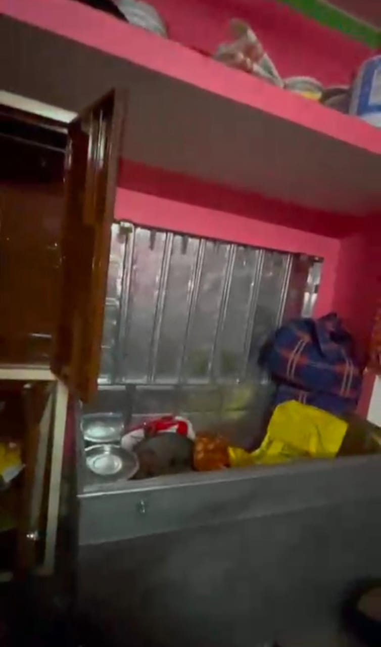 Burglary at two houses after breaking locks, shots fired.