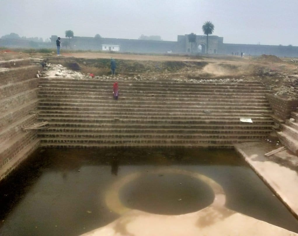 The stepwell of Patthargarh Fort seen in its original form