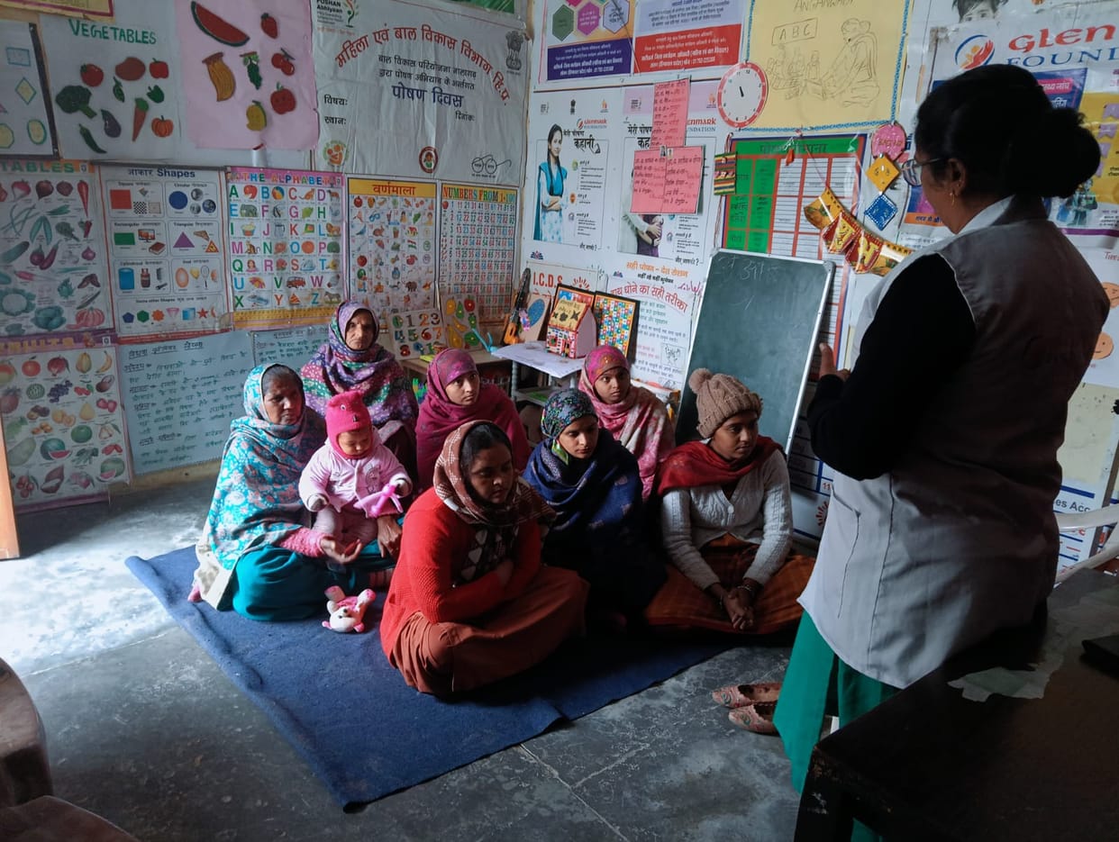 In Rajpura, women were given the mantra of health by going door to door.