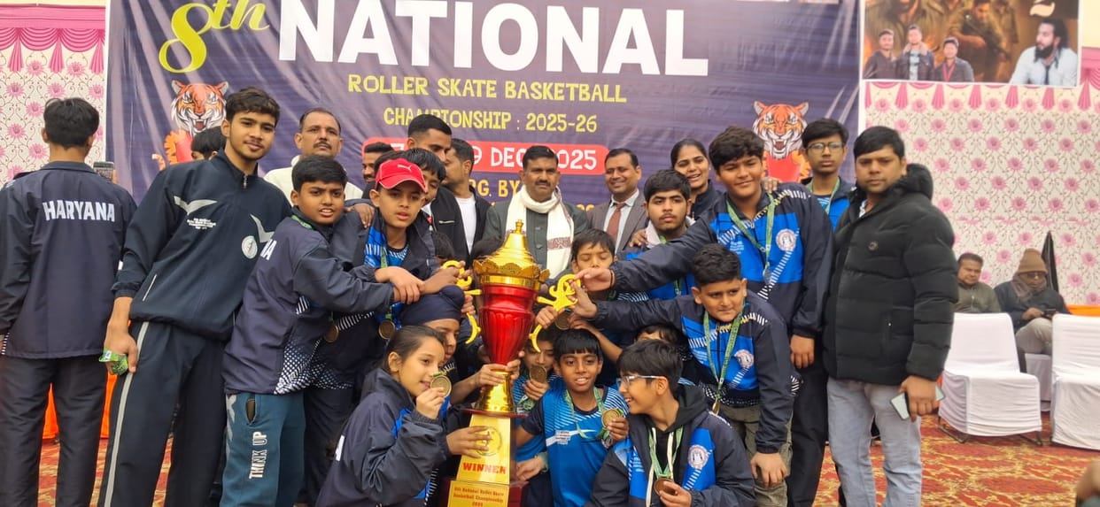 Haryana emerged as the winner in roller skate basketball.