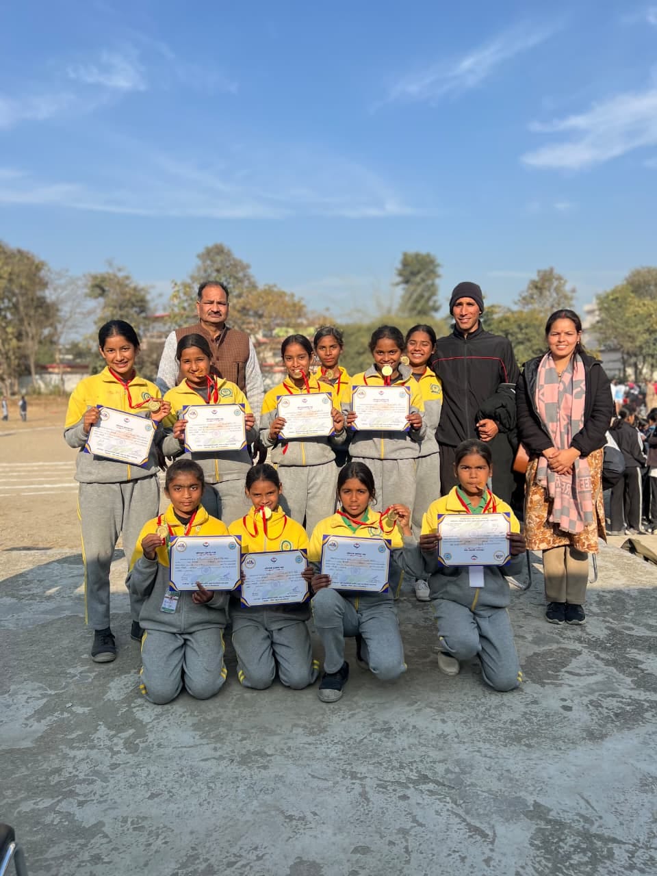 The female students won the Kabaddi competition.