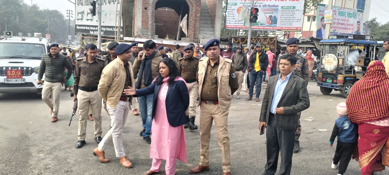 street vendors were shifted to vending zone, municipal corporation sasaram, rohtas bihar news