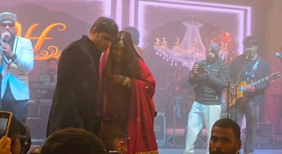 Neeraj Chopra and Himani Mor's third reception was attended by close relatives.