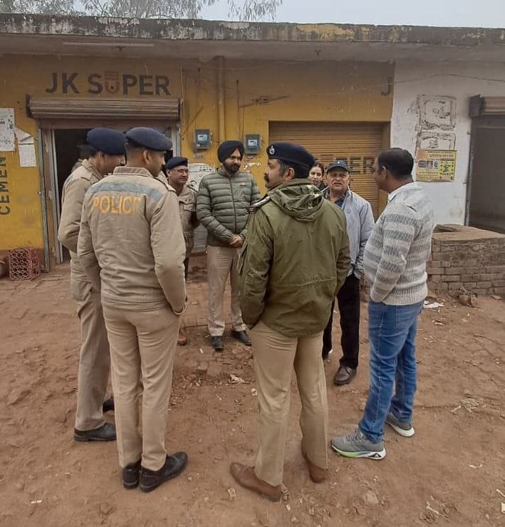 Following court orders, a liquor shop opened in Dabhota, with heavy police deployment.
