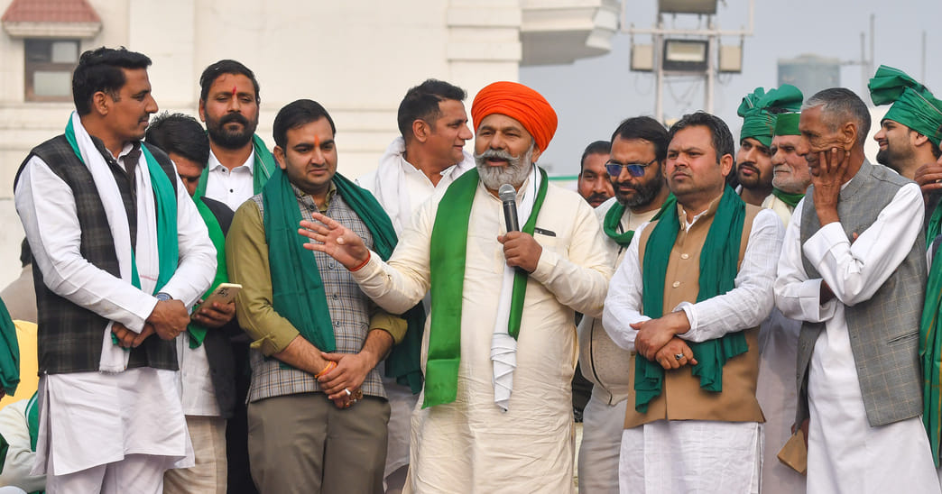 Companies are snatching farmers' land at the behest of the government: Rakesh Tikait