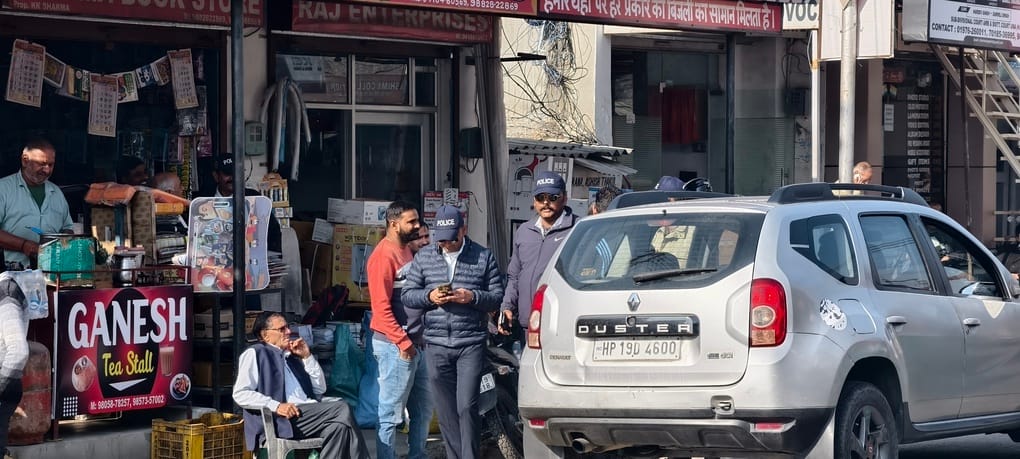 People kept wandering for parking in Amb Bazaar
