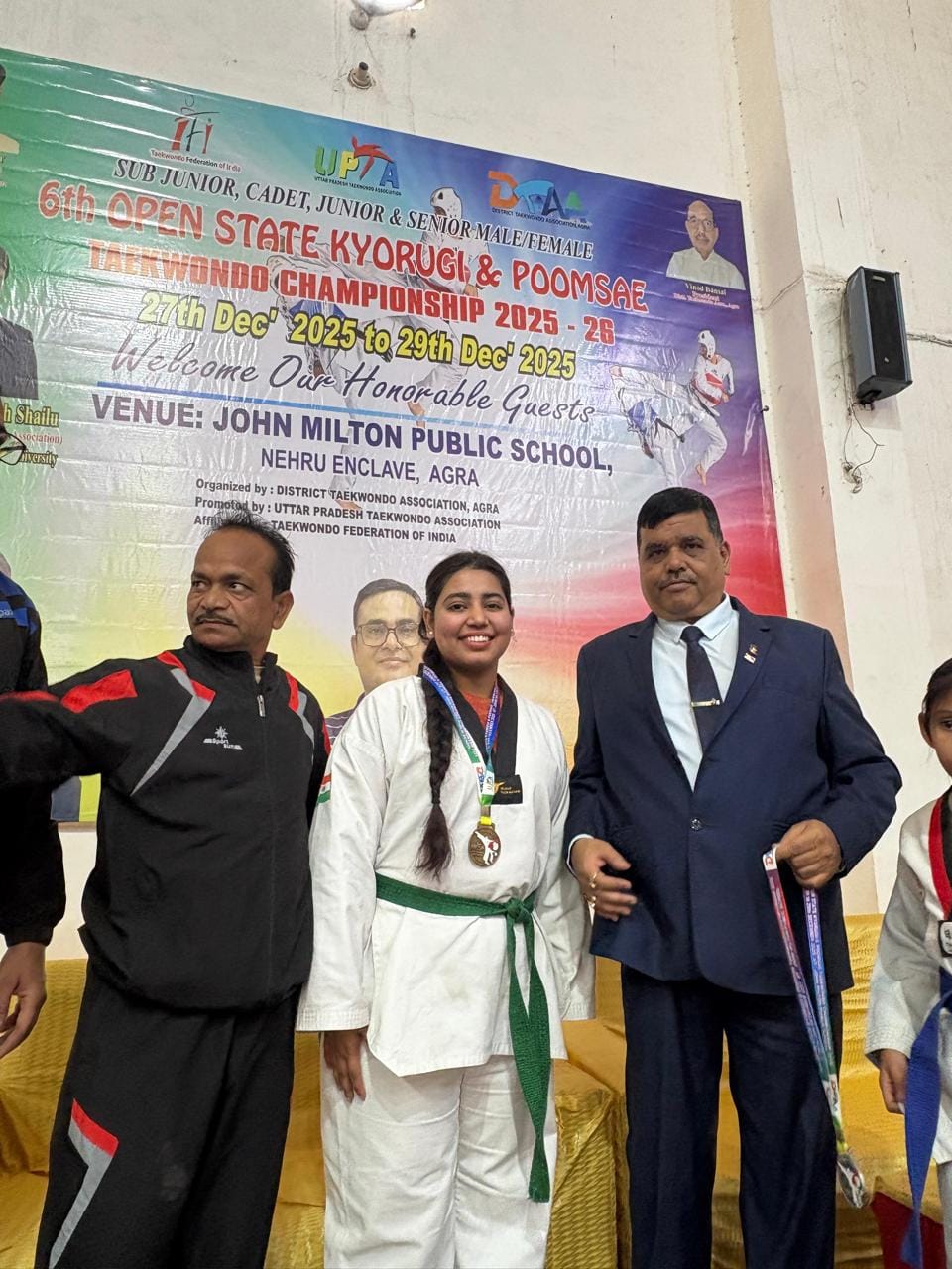 Bhavika Sharma won the gold medal in Taekwondo.