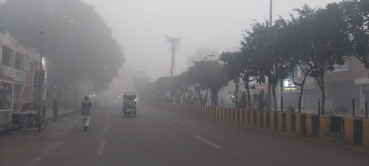 Fog slows down vehicles, leaves people shivering in the cold