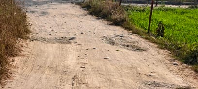 The road from Nandpur to Hanuman Temple Thathal is in bad condition.