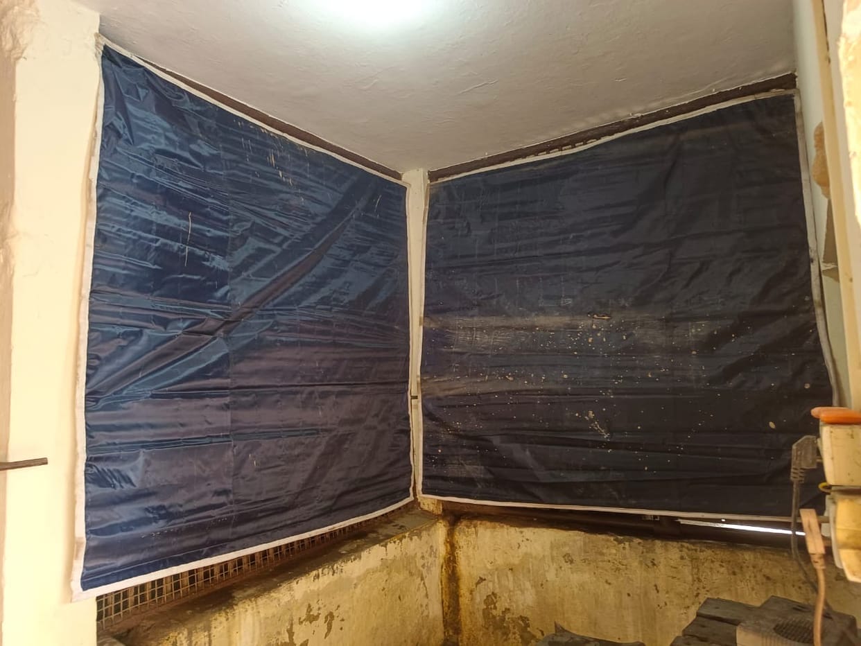 Heaters installed in lion and leopard enclosures to protect them from the cold