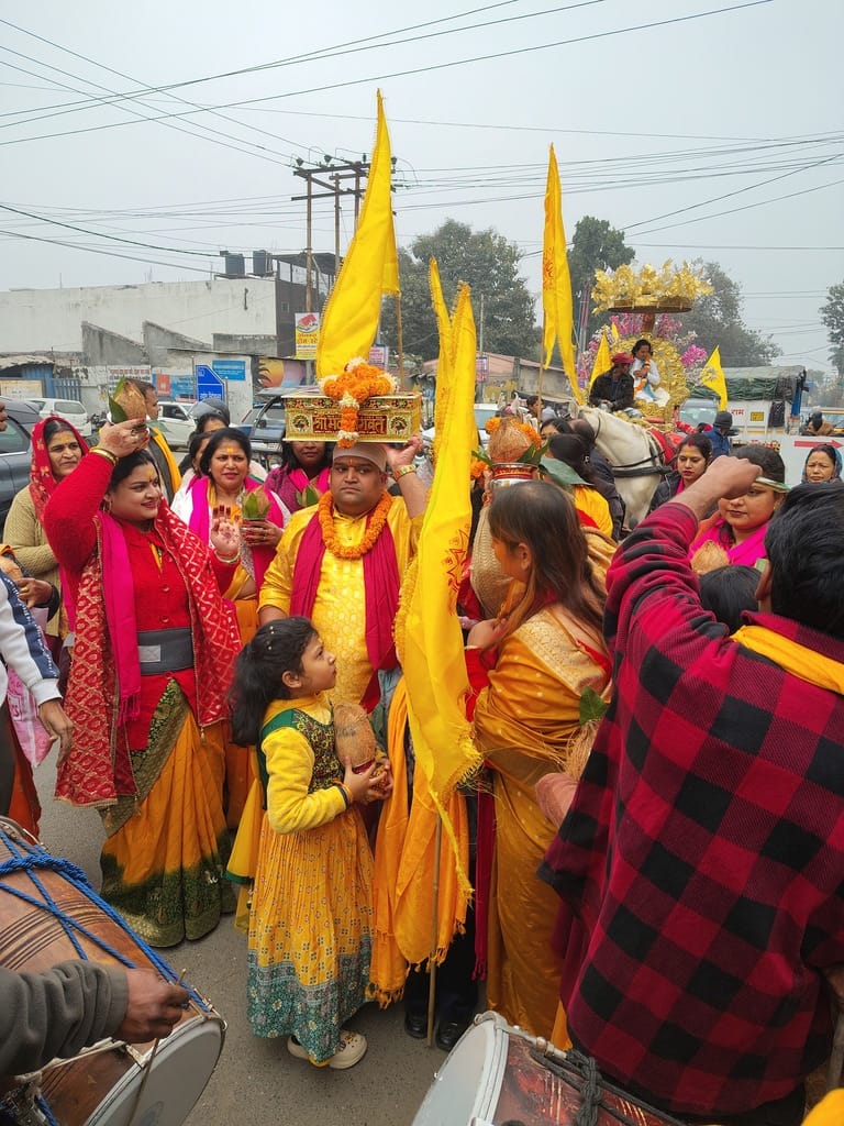Shrimad Bhagwat Katha begins with Kalash Yatra