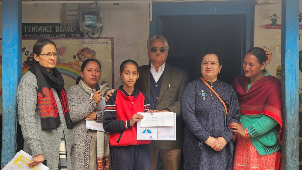 Indra Dev Sharma and Bimla Sharma adopted Samala SchoolIndra Dev Sharma and Bimla Sharma adopted Samala School