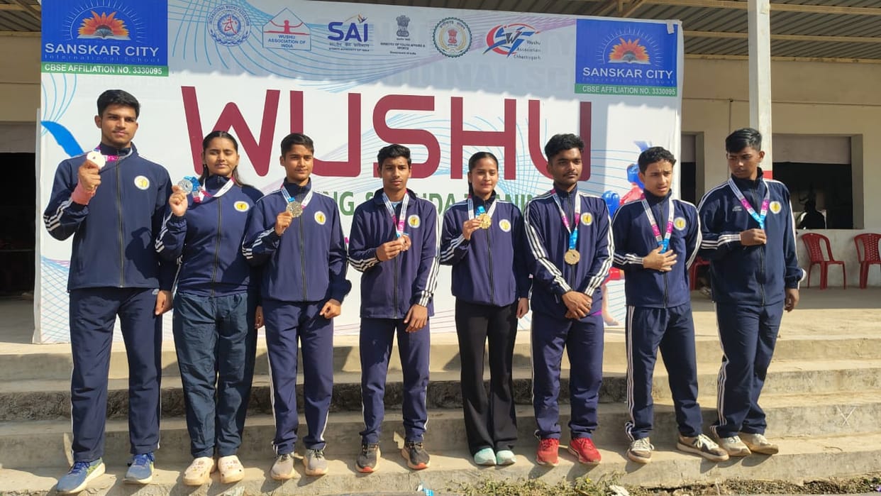 Muzaffarpur Bihar news : 9th wushu champianship in chhatishgadh bihar players got many medal