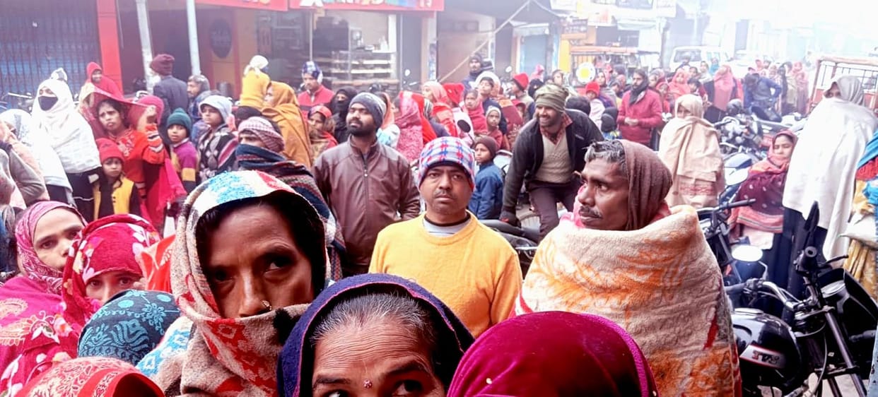 One and a half thousand people gathered to get their Aadhaar cards made and got their next date.