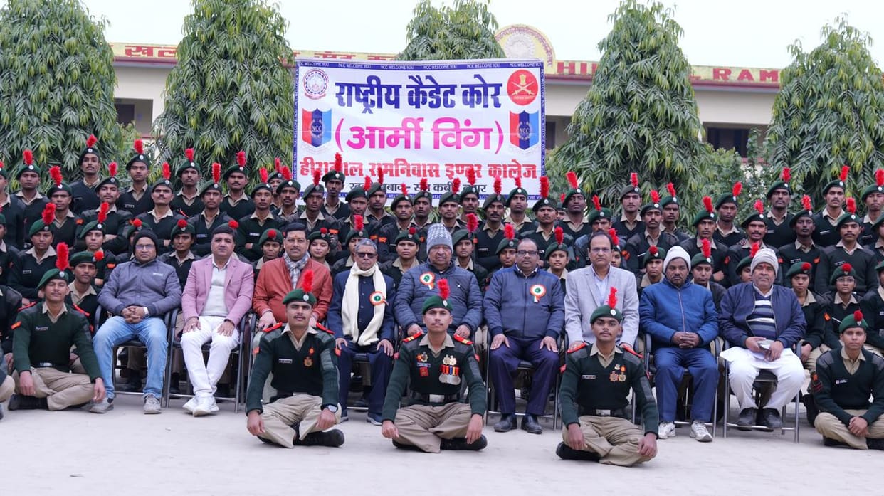 NCC cadets bid farewell to their seniors.