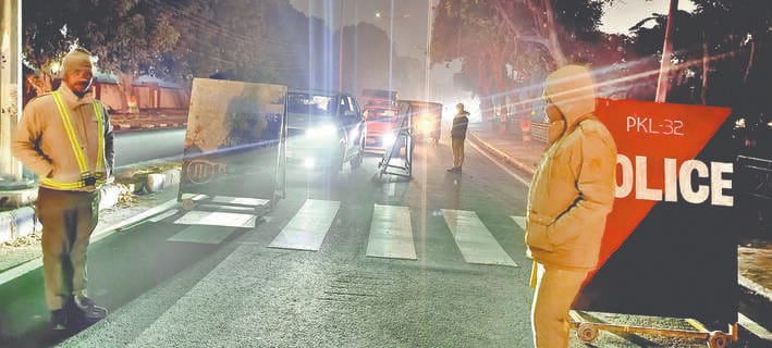 Panchkula was bustling with New Year celebrations, with police taking charge of security.
