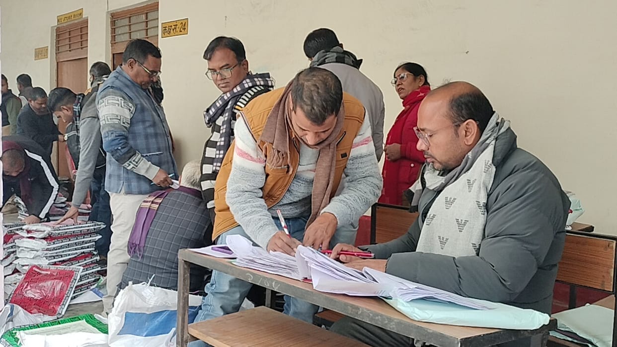 Pre-board exams: Bundles of question papers distributed to schools in Tilhar tehsil.