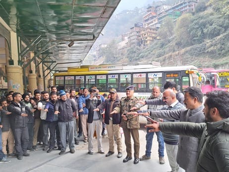 National Road Safety Month inaugurated on Thursday at the new bus stand in Rampur
