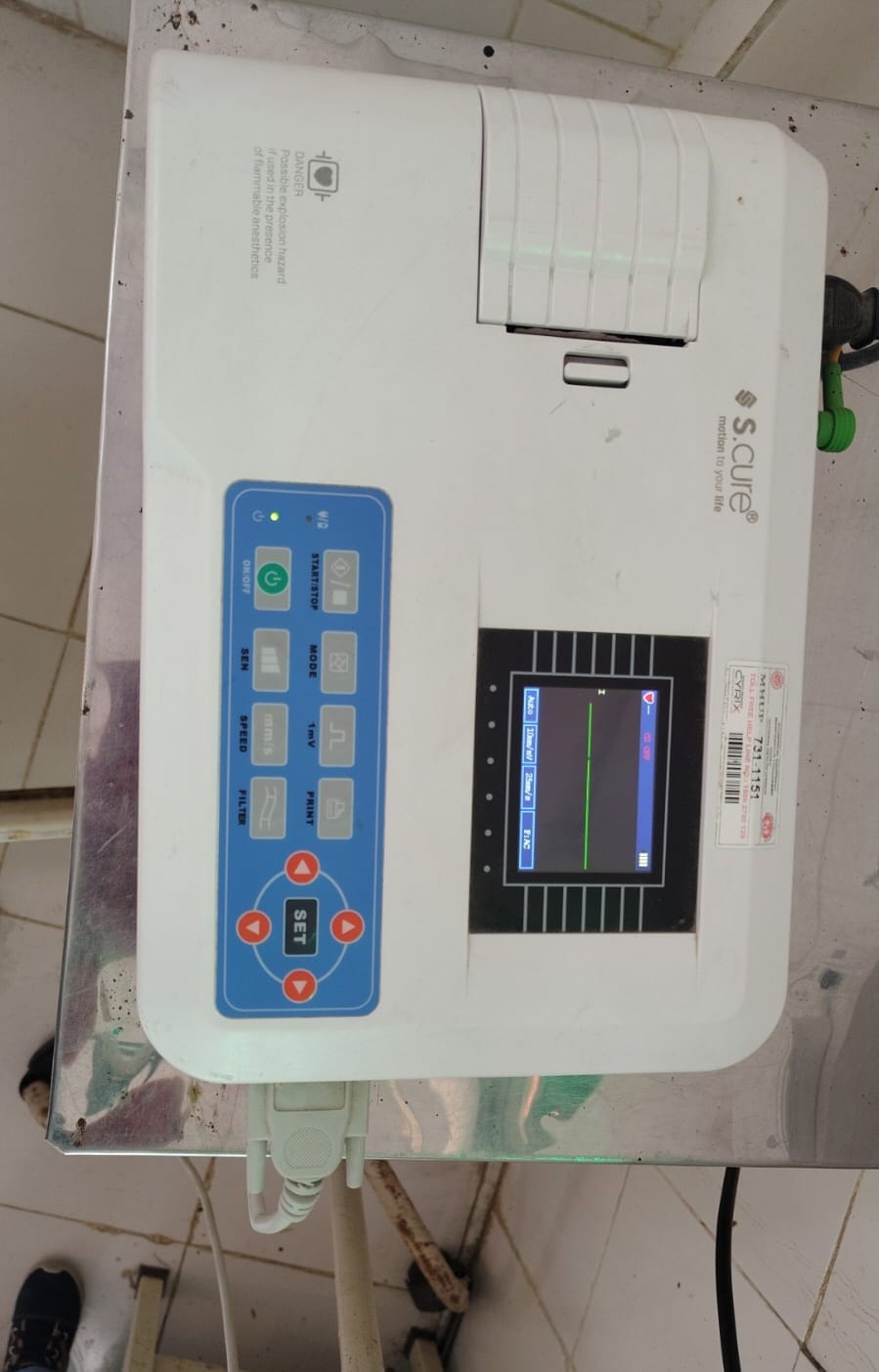 ECG tests have started in the 100-bed hospital