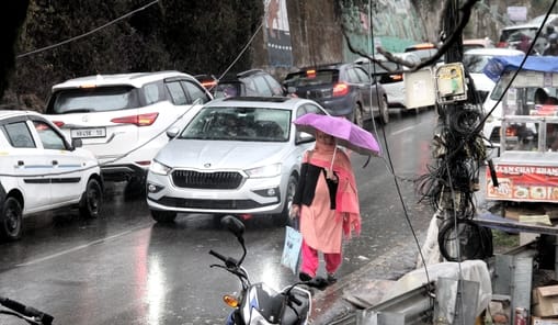 Dhauladhar turned white on New Year, rain lashed many parts of the district including Dharamshala.