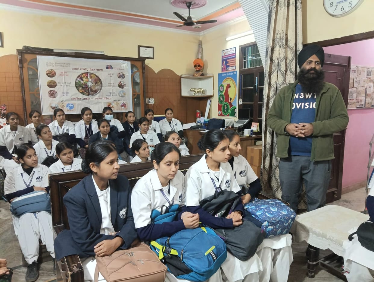 Trainees were told about the importance of Ayush diet and traditional grains.