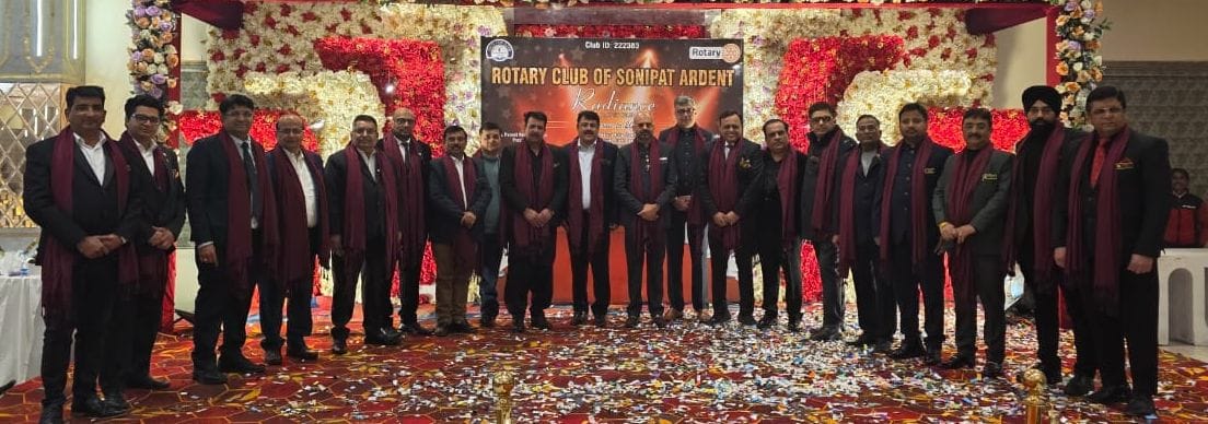 Pramod Bhutani became the President of Rotary Club of Sonipat Ardent