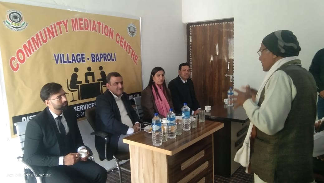 A community mediation center has been launched in Bapoli, which will reduce the burden on the courts.