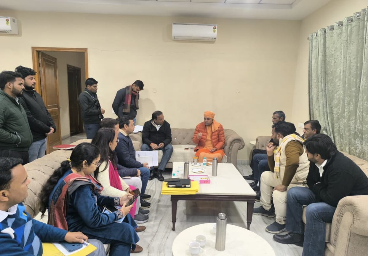Tijara MLA Baba Balak Nath listened to the problems of the people.