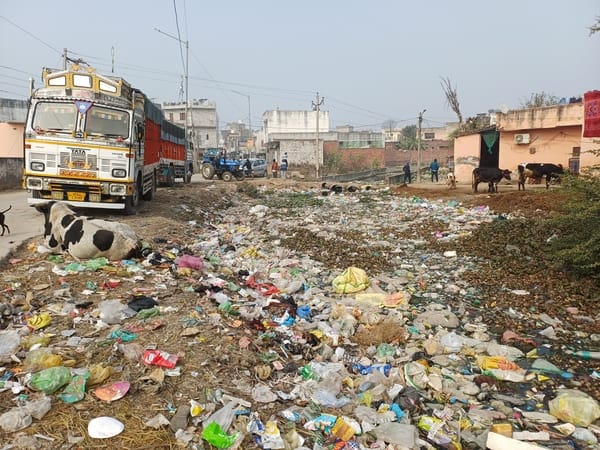 Dalipgarh's open drain, security wall disappears