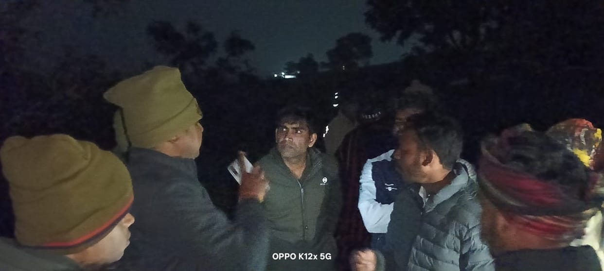 Go Seva team arrived on the information of remains of preserved animal in the field