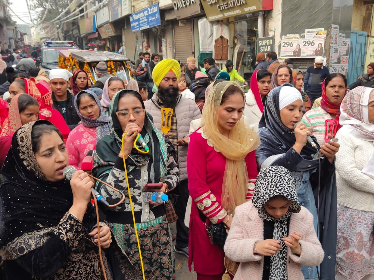 People were astonished to see the amazing stunts in the procession.