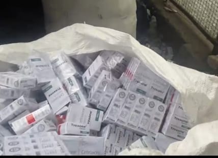 Medicines dumped on drain bank, fear of expiry