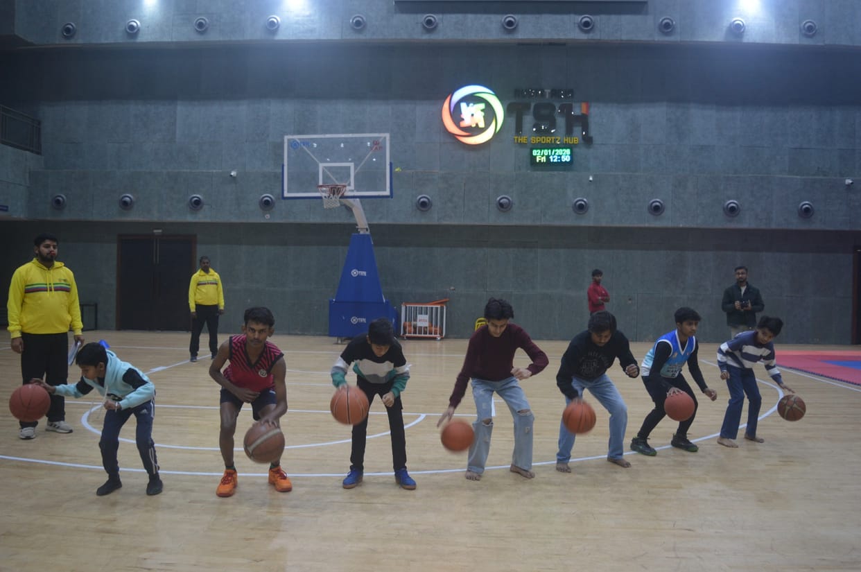 Physical fitness and sports skills were evaluated in the selection trials.