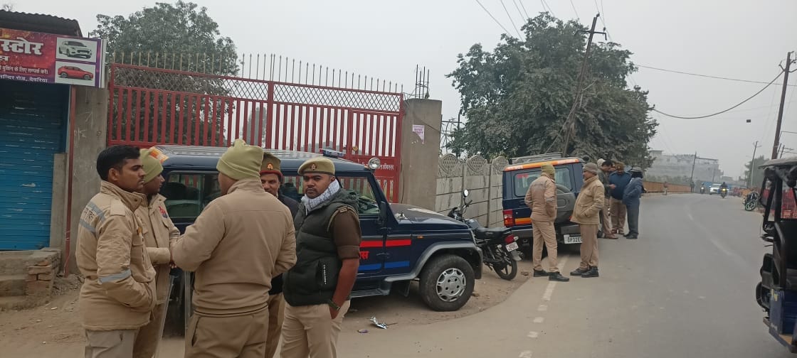 Security was tight at the shrine, five people offered prayers.