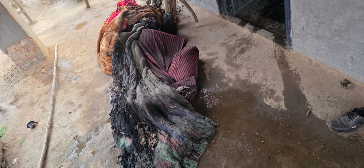 Fire breaks out in a house in Ghodan Panchayat, causing loss of 1.5 lakh rupees