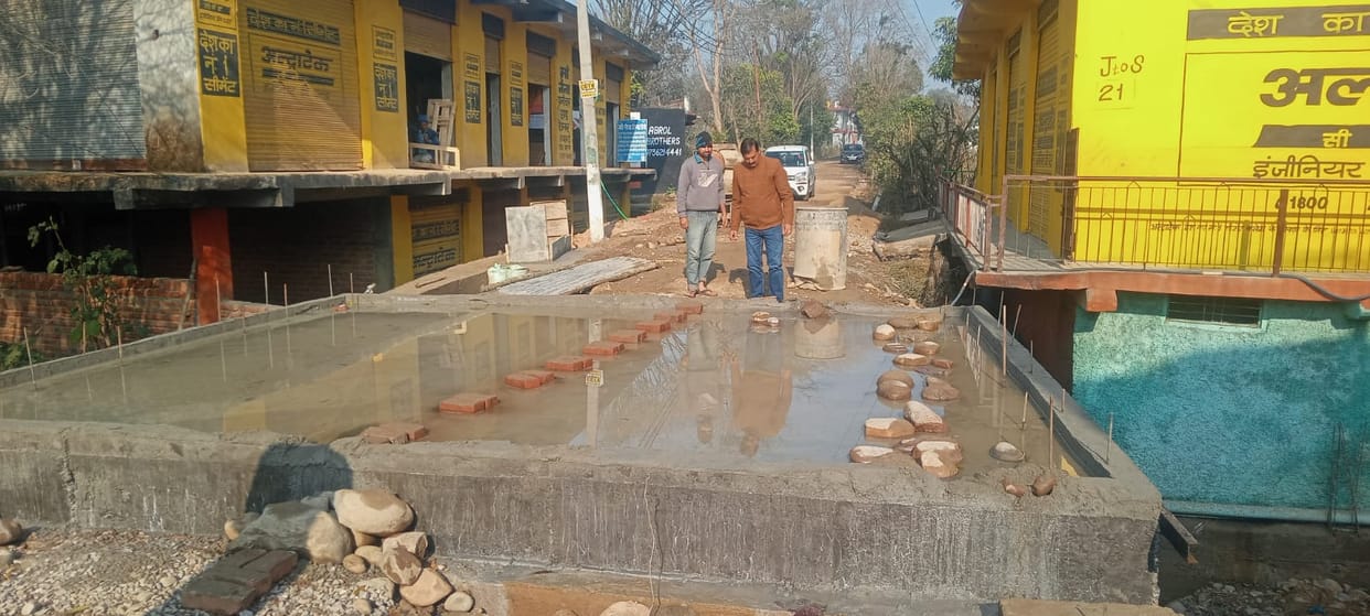 A new bridge was built at Bhaur on the Dhamrol road at a cost of Rs 14 lakh.