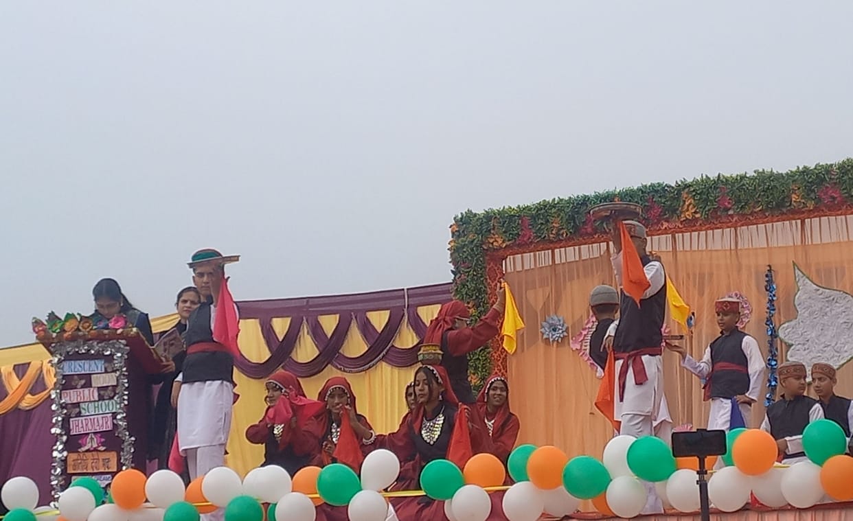 Children captivated with their cultural presentations, meritorious students were honoured.