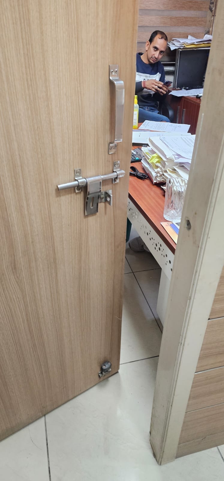 Even the first order of the year was paper and corporation employees were busy on mobile.