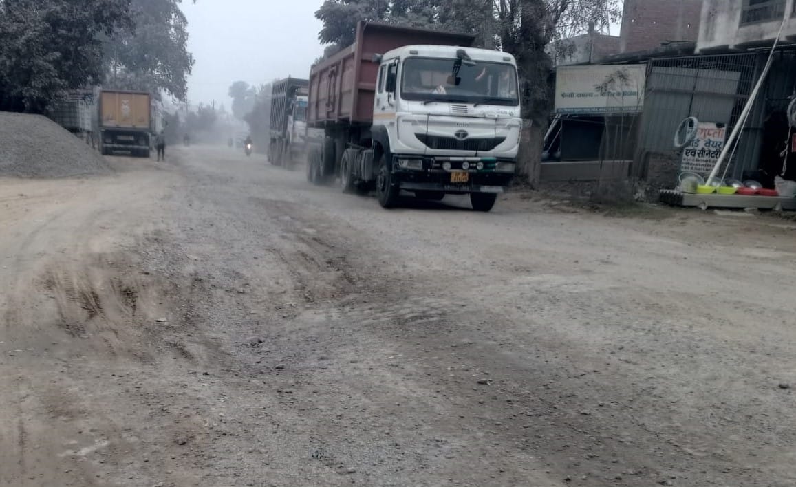 Heavy vehicles spoiled the condition of the road
