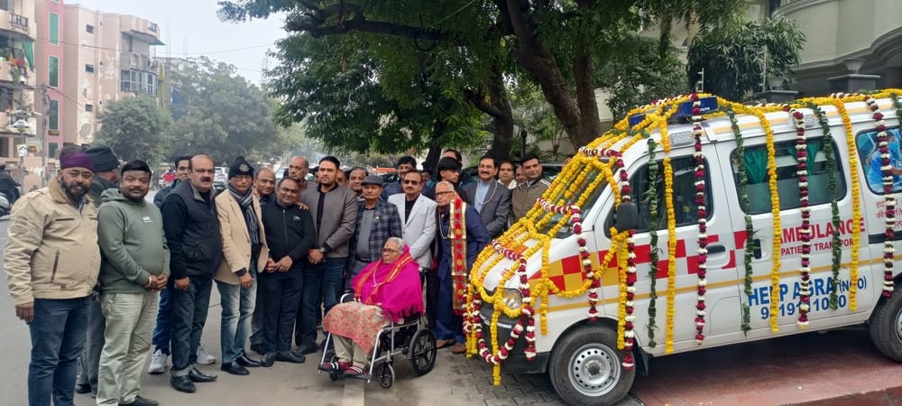 Help Agra receives ambulance donation