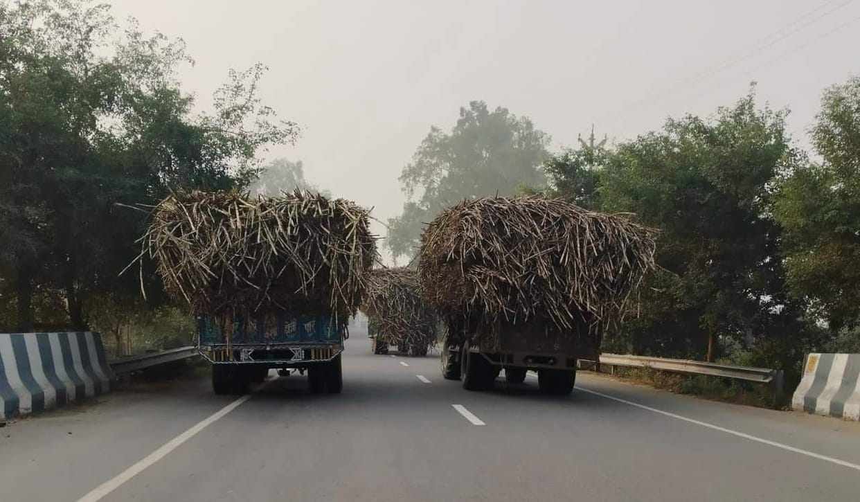 Tractor-trolleys without reflector tape are becoming a danger