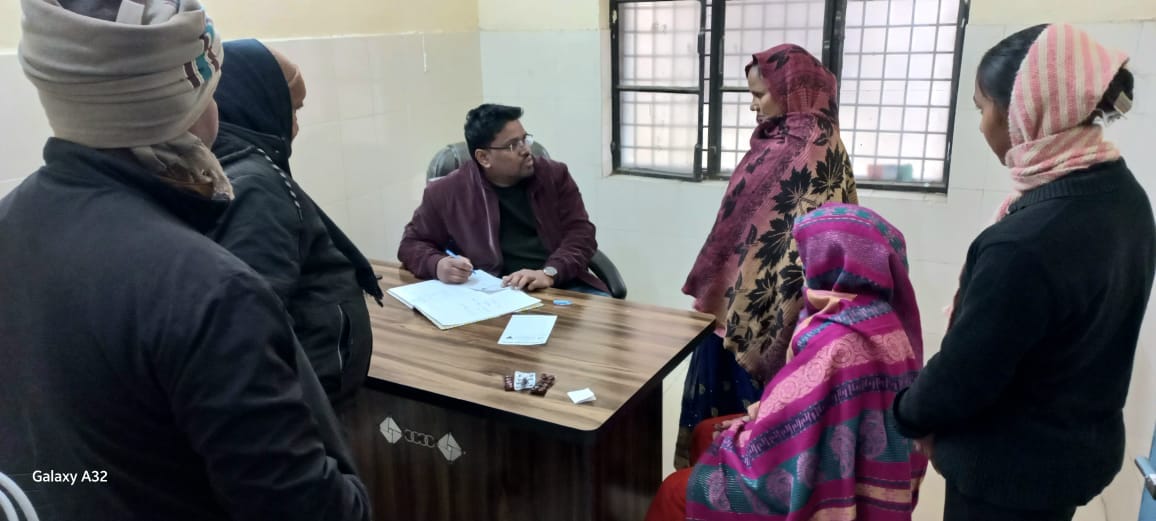 Patients suffering from cold, cough and flu came to the health fair.
