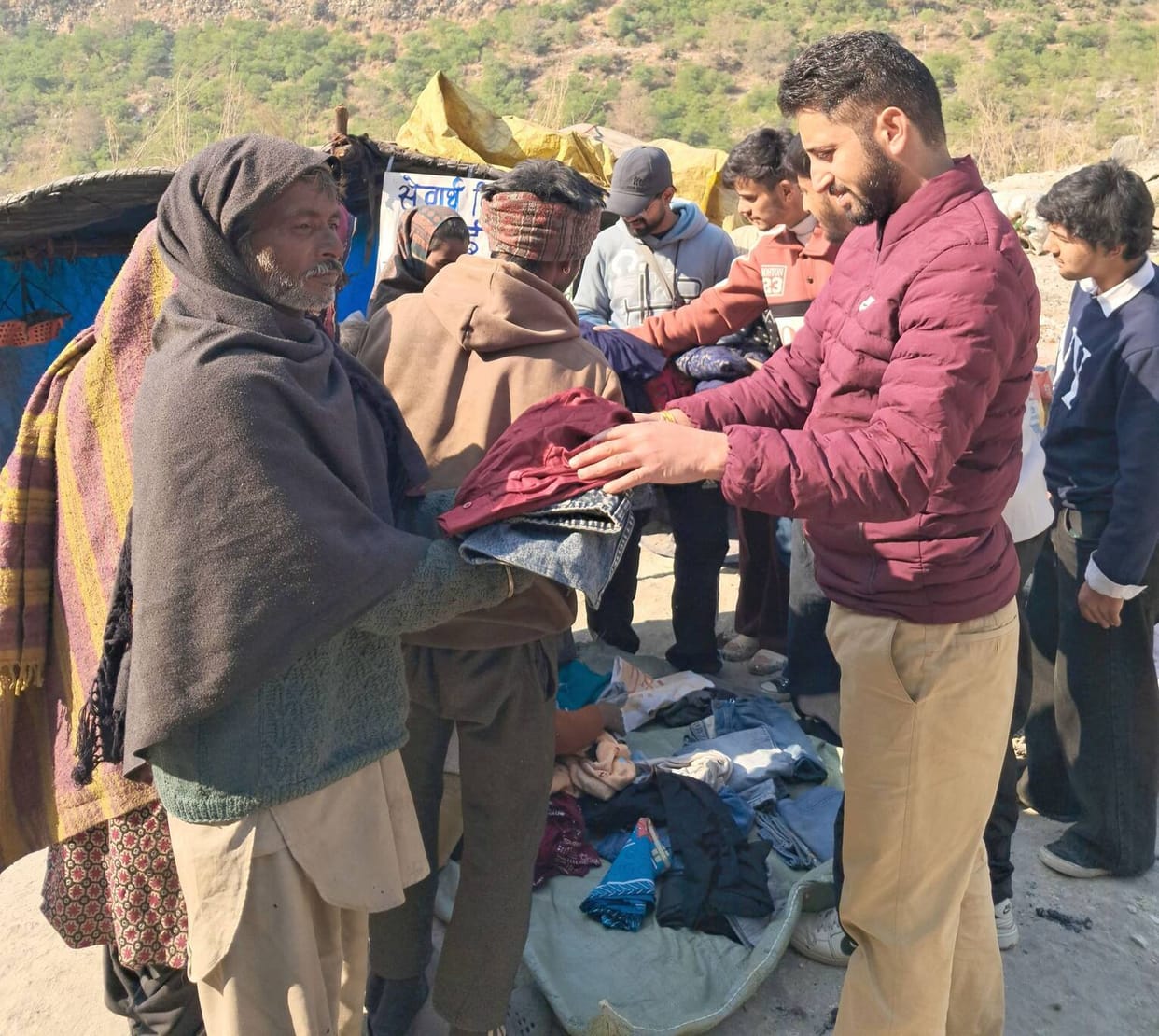 Warm clothes distributed to needy people in Nogli