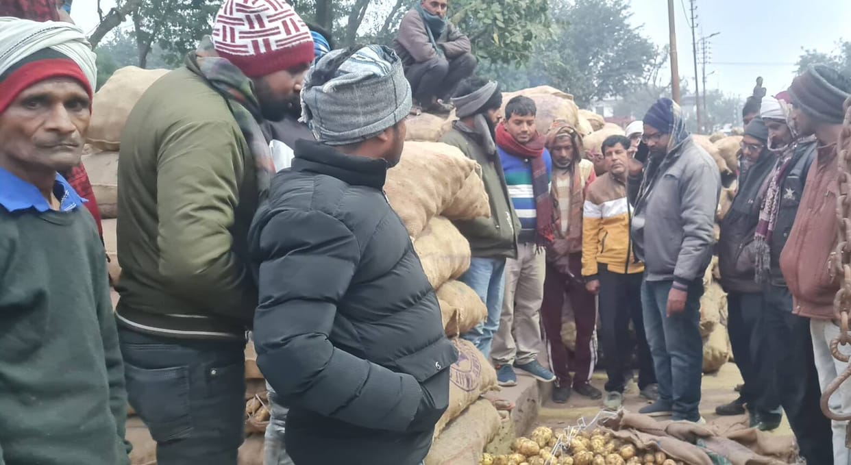 When the farmer refused to sell the potatoes at the low bid, the auction was stopped.